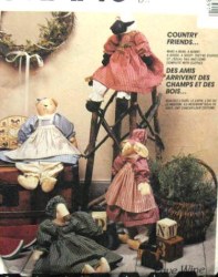 4089 MCCALLS 21'' BEAR, GOOSE, BUNNY, SHEEP DOLLS,  CLOTHES PATTERN